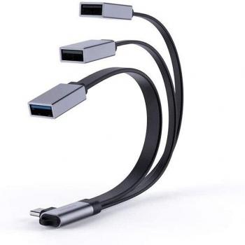 Cable Extensión USB‑C Portátil con 3 Puertos