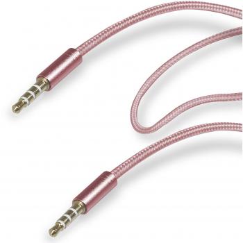 SBS Stereo‑AUX‑Kabel 1 m – Gold/Silber/rosa