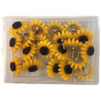 Miniatuur Bloemvormige Pushpins - 100 Stuks voor Muurdecoratie