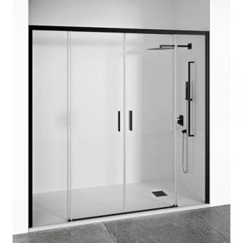 Cabine de Douche Coulissante 2 Portes + 2 Panneaux Fixes