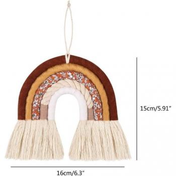 Woven Rainbow Wall Hanging for Kids' Rooms