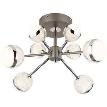 Titanium Glow: Globo Untsy 8‑LED Semi Flush Ceiling Fixture