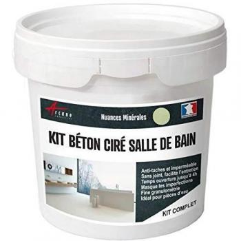 Microcemento impermeable para baño - 2 m² chinchilla gris beige