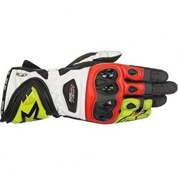 Guanti Moto in Pelle Alpinestars Supertech Nero Giallo Fluo taglia S
