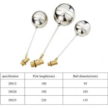 DN20 Metal Float Valve for Cold Water Tank
