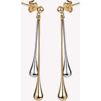 Pendientes largos Essentials de Vidal & Vidal en oro 18 Kt