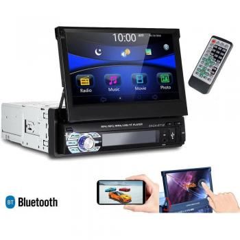 Autoradio 1 Din Stereo Auto con Schermo A Scomparsa 7 Bluetooth GPS USB SD