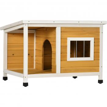 Refugio para Perros de Madera PawHut 85,5x62x60 cm