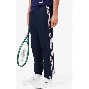 Pantaloni Lacoste Sport Logo Blu Navy Bianco L