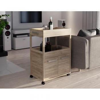 Barschrank FORTE, 60 cm x 88,5 cm x 40 cm, 2 St., braun (sonoma eiche)