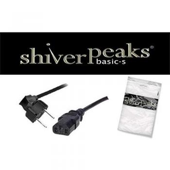 Câble électrique de 2 mètres pour Prise d'Alimentation Type F avec Coupleur C13 Shiverpeaks, Noir