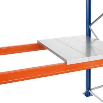SCHULTE Stahlpaneel-Ebene, für Tiefe 1100 mm, für Länge 3300 mm, Bodenstärke 1,5 mm