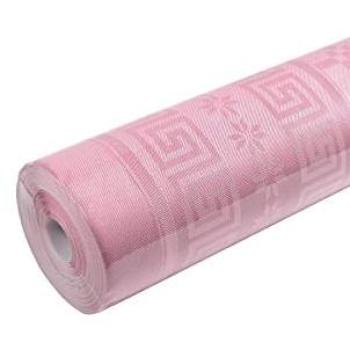 Nappe en Papier Damassé Rose Bonbon 6x1,18m