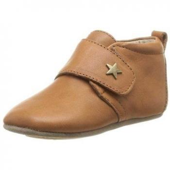 Bisgaard 12301999 - Pantuflas de piel para unisex-niños, color marrón, talla 18, Marrón