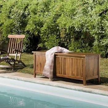 Baúl “Piscina Verde” – Madera Teca Aceitada 165x55 cm
