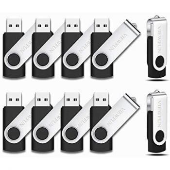 VIEWFUN 10 Stück USB Stick 4GB USB 2.0 Flash Drive Speicherstick