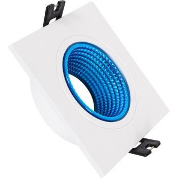 Downlight Cuadrado Rojo Basculante para LED GU10 / GU5.3 Corte Ø80 mm