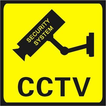 Etiquetas de advertencia para CCTV, vigilancia 24 horas, 10 piezas impermeables