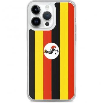 Vertical Flexi-Pattern Uganda Flag Cover for iPhone 14 Pro Max