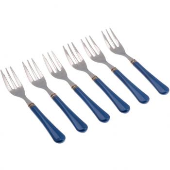 Set 6 forchettine dolci blu linea GIULIETTA