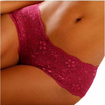Panty NUANCE Gr. 36/38, rot Damen Unterhosen aus Spitze