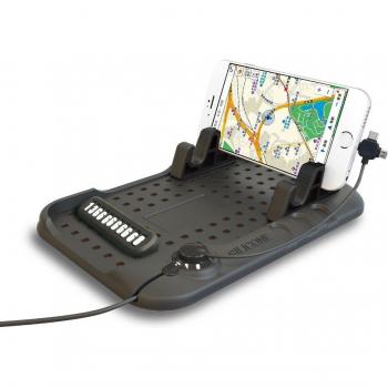 Car Phone Charger Holder with Non-Slip Dashboard Mat