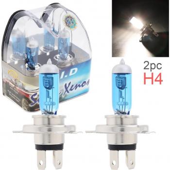 2er Set 12V H4 60/55W 6000K Superhelle Xenon Halogen Scheinwerfer und Nebelscheinwerfer Lampen für Autos