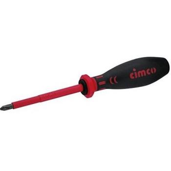 CIMCO Schraubendreher Kreuz Pozidriv PZ2 Schutzisoliert 1000V 100mm gerade 2-Komponenten Antimagnetisch