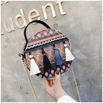 Rundes Rattan-Round – Damen-Strahldrucker