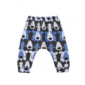 Coton doux bébé : pantalons bas à motif animal pour garçons et filles