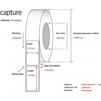 Etichette Capture 50x30 Nucleo 40