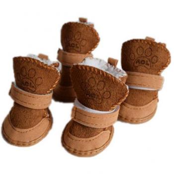 Winter Dog Booties - 4 Pack Cotton Blend (S~L)