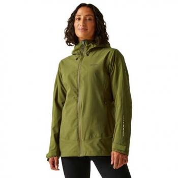 Okara Women's Waterproof Jacket - Nephrite Green Camo, Size 18