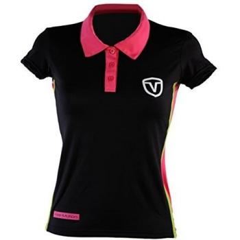 VAIRO Polo Femenino Columns (Negro, M)