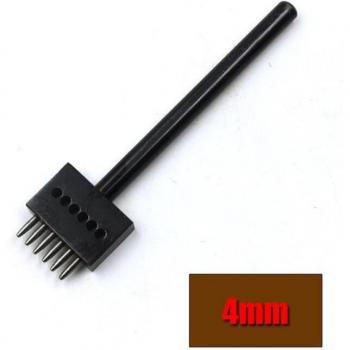 Leather Hole Punch Tool Set - 4/5/6mm Round Spacing for Crafts