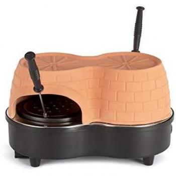 Livoo DOC227 four à pizza Party Duo 2 petits mini pizzas Ø 11 cm en terre cuite dôme cuisson rapide