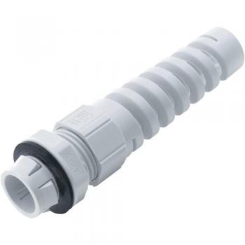 Pressacavo filettato M20 con guaina antipiega in poliammide Grigio-Argento (RAL 7001) 1 pz