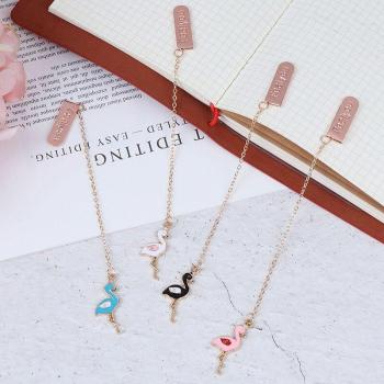 Nettes Flamingo Metallschild – Buchseitenmarker für Schule