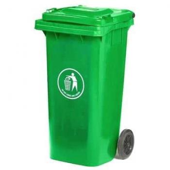 240L Wheelie Bin Green 30% Recycled Polyethylene