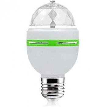 Rotierende LED-Birne E27 3 W – Buntes Partylicht für Zuhause (AC85‑265 V)