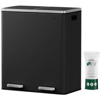 O'DADDY® Afvalemmer 60L - Duo Bin - 2 Compartimenten - Soft-close