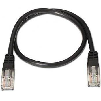 LATIGUILLO RJ45 CAT.6 UTP NEGRO 0.50m NANOCABLE - Inside-Pc
