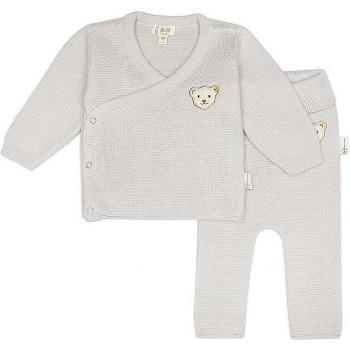 Steiff 2-teiliges Set Wickeljacke und Strickhose - grau - Unisex - Größe: 74