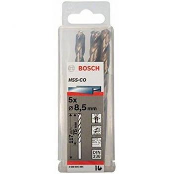 Bosch HSS-Co Cobalt Drill Bit 8.5mm Pack of 5