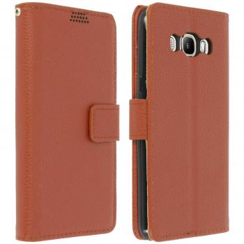 Housse Folio Portefeuille Marron Galaxy J5 2016