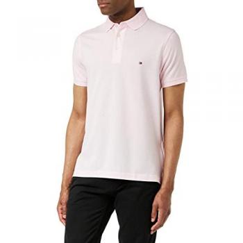 Tommy Hilfiger Core 1985 Slim Mens Polo Shirt - Light Pink - Size Large