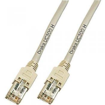 DRAKA K8452.1 RJ45 Netzwerkkabel, Patchkabel CAT 5e F/UTP 1.00m Grau Flammwidrig, 3 Stück