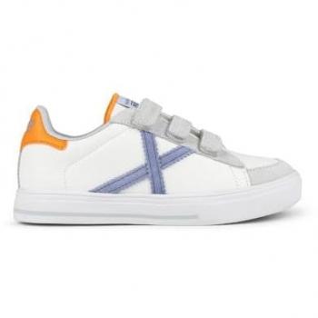 Zapatillas Munich Mini Rete blanco gris lila infantil - 28
