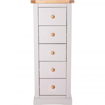 Loreo 5 Drawer Narrow Chest of Drawers