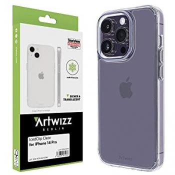 Artwizz IcedClip Clear Case kompatibel mit iPhone 14 Pro - Mattes Vereistes Design, Rückseite mit Soft-Touch-Beschichtung, Transluzent